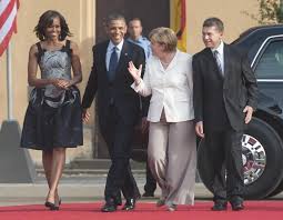 Angela Merkel, Barak Obama, Michelle Obama