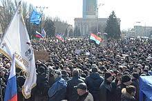Proteste filo russe nrl 2014