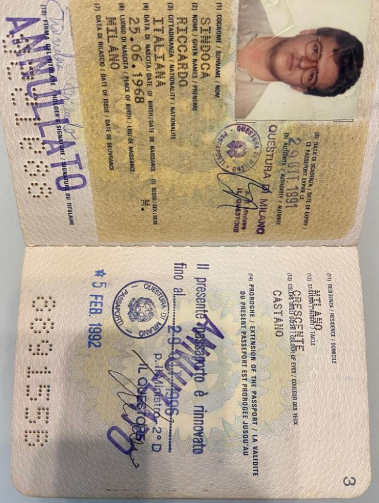 Passaporto Sindoca 06 06 2022