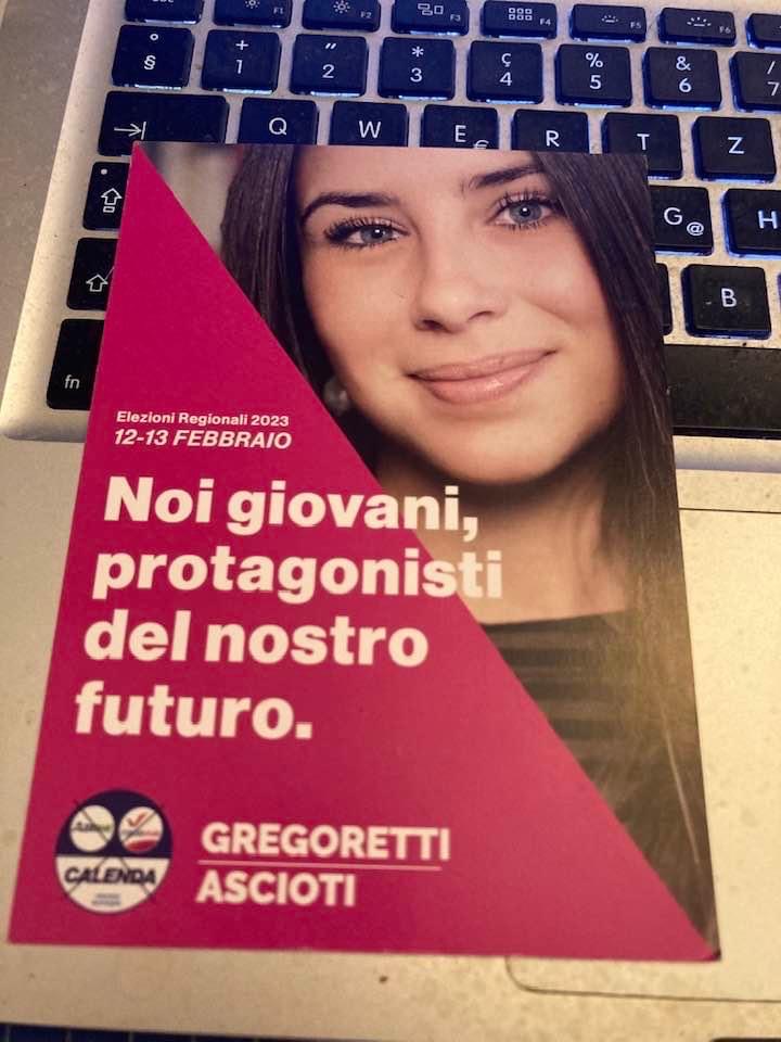 Chiara Gregoretti, 23 anni. Candidata in Lombardia per le elezioni regionali del 12 e del 13 febbraio 2013. Lunedì 23 gennaio 2023