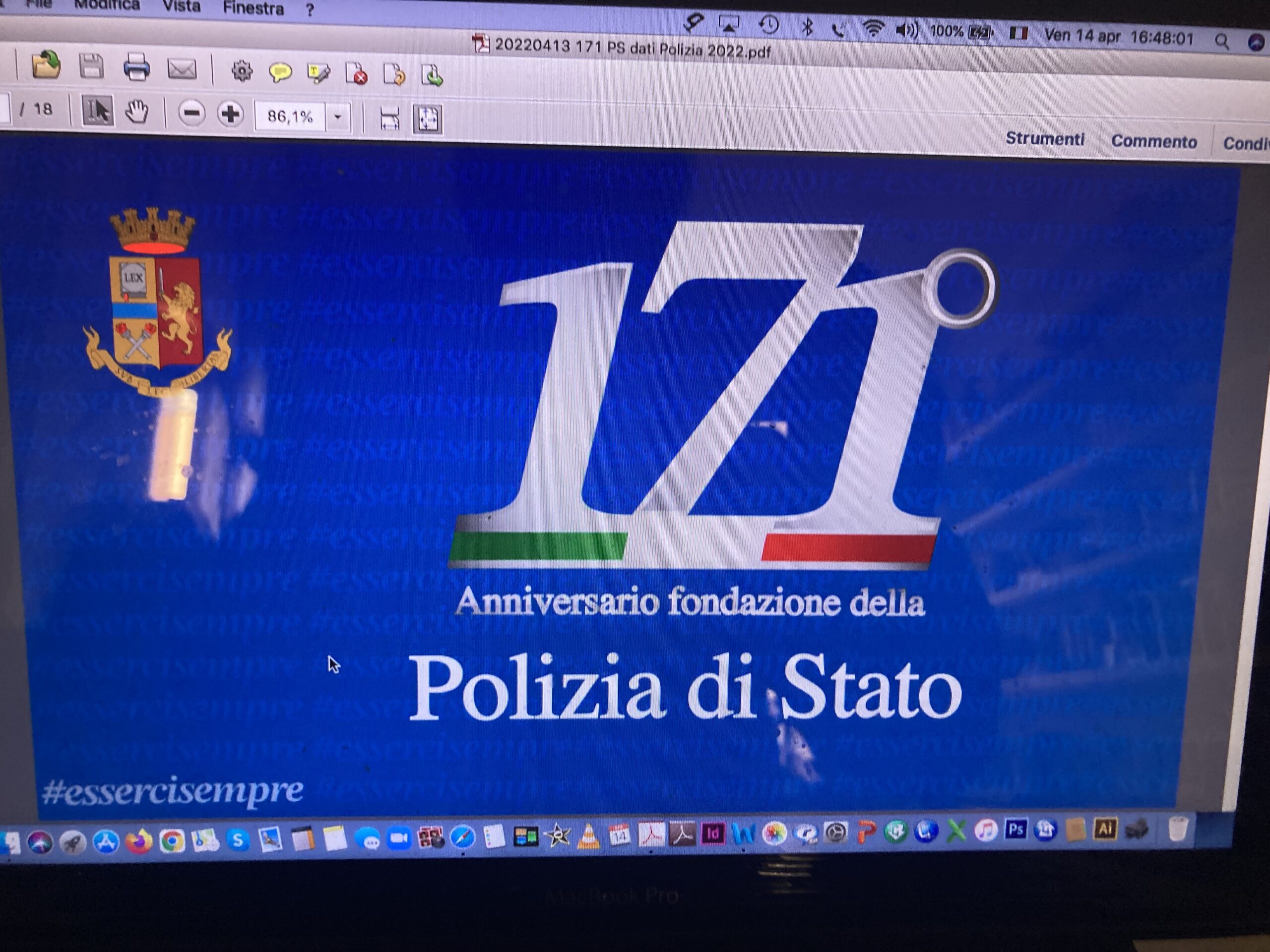 171 esimo anniversario della Polizia di Stato Venerdì 14 aprile 2023
