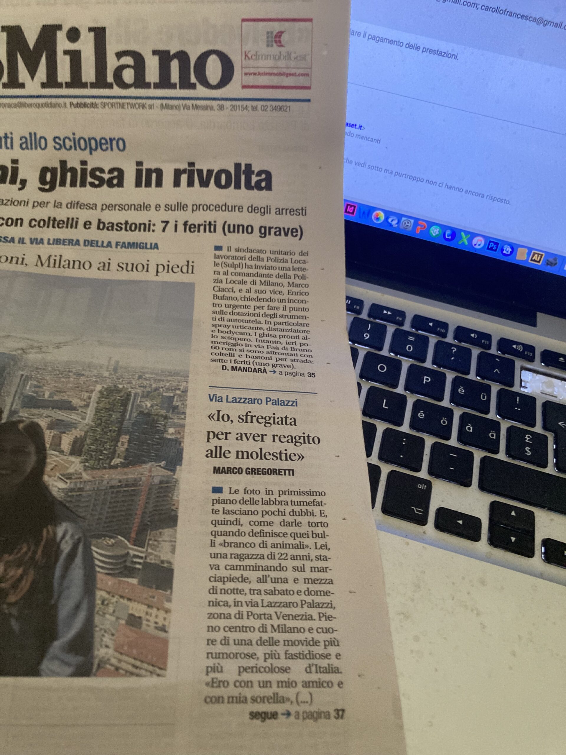 Ragazza molestata e picchiata in Porta Venezia, a Milano. Articolo di Libero di Martedì 20 giugno 2023 2